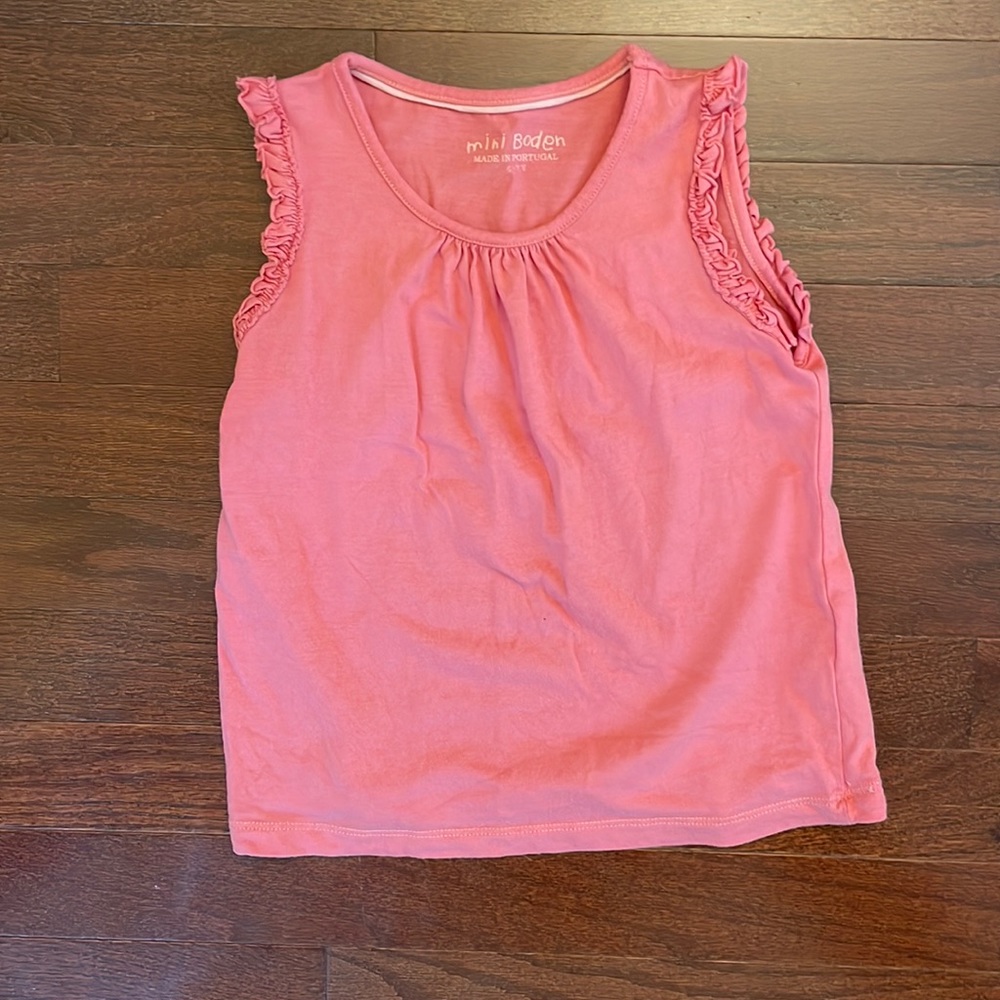 Mini Boden Girls Pink Tank Top Size 6-7Y